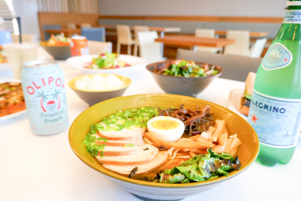 Close up of the Chicken Ramen at SoJo Spa Club