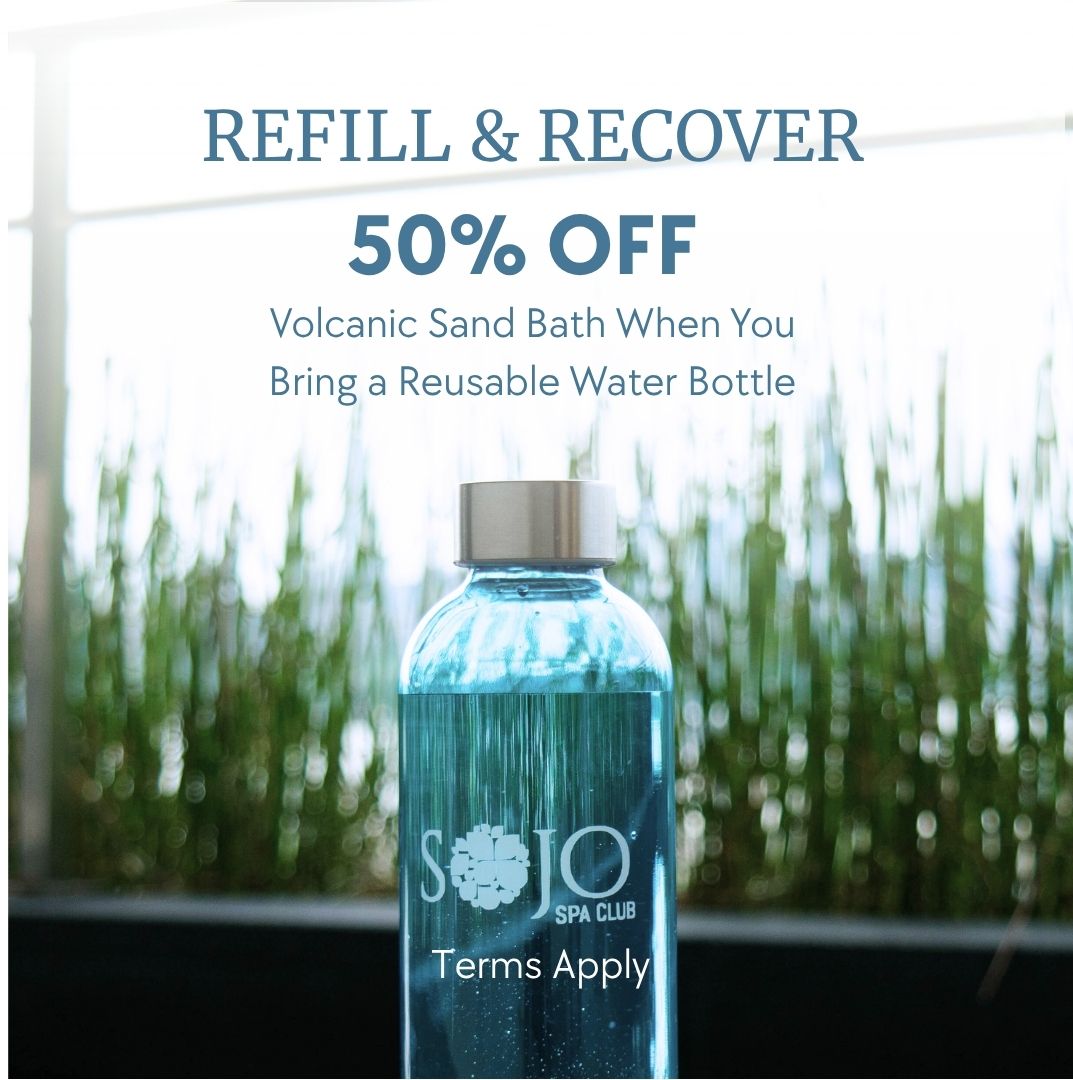 Water bottle at SoJo Spa Club